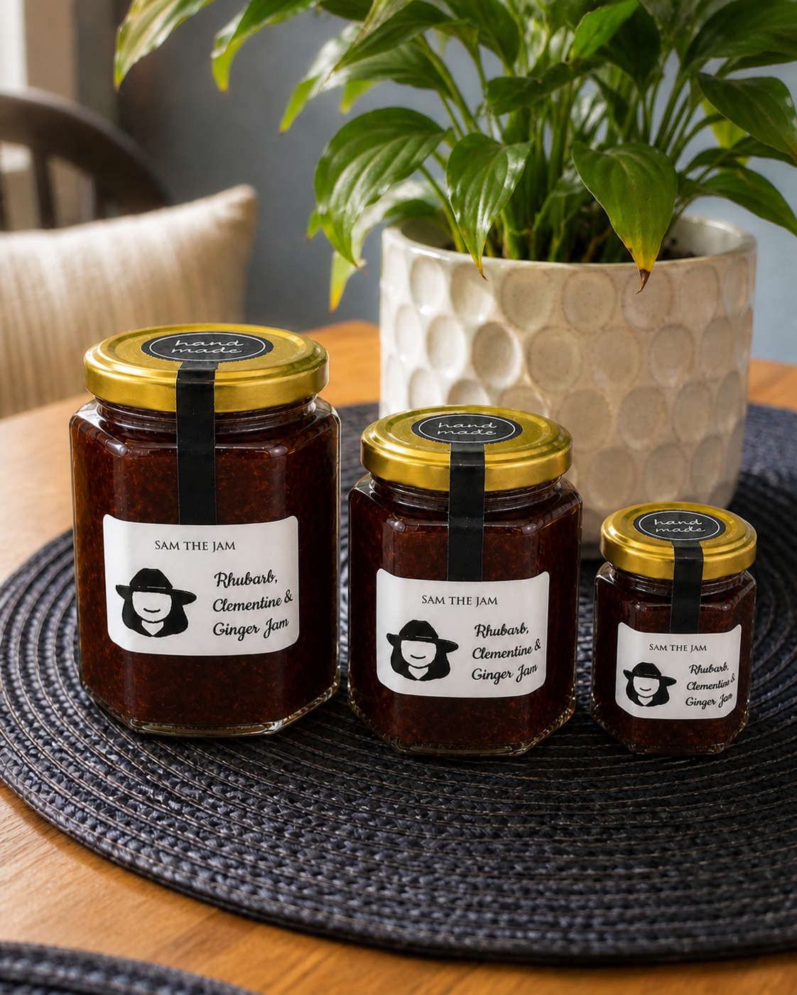Rhubarb, Clementine & Ginger Jam